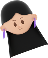 3D People Simple Young Girl with Earring 